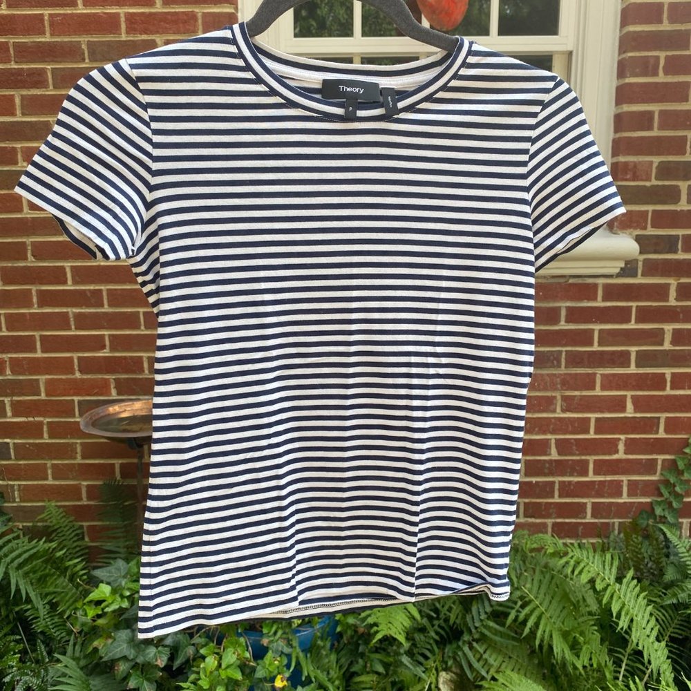Theory Stripped Tee, Petite